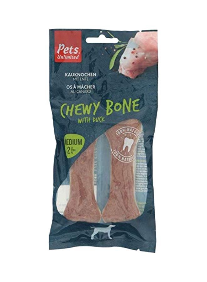 2-Piece Chewy Bone Set Brown 100grams