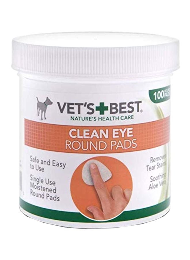 Vet's Best 100-Piece Clean Eye Round Pads  - Image 1