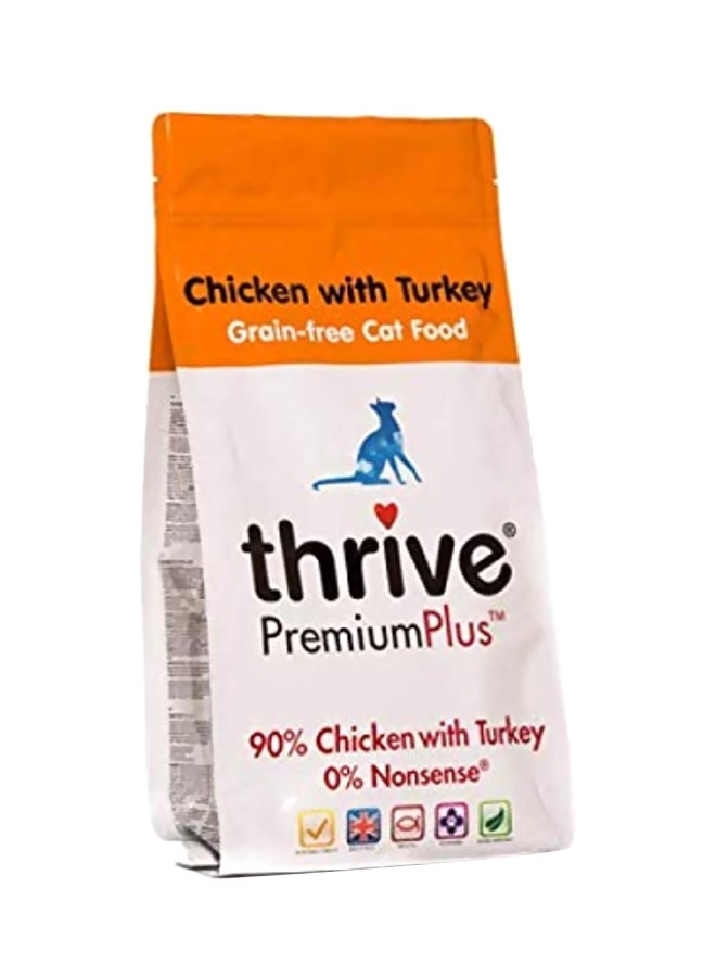 ثرايف طعام للقطط بالدجاج ولحم الديك الرومي خالٍ من الحبوب 1.5كيلوجرام - Image 1