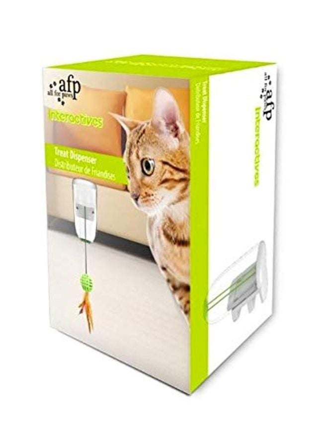 afp Interactive Cat Treat Dispenser Clear/Green/Yellow - Image 2