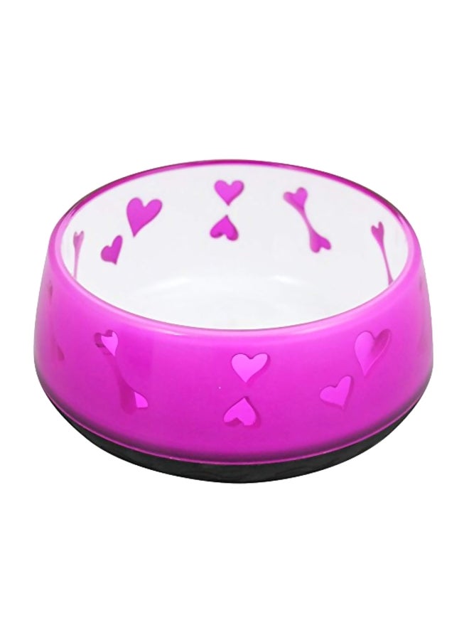 all for paws - Love Printed Bowl Pink/White - Image 1