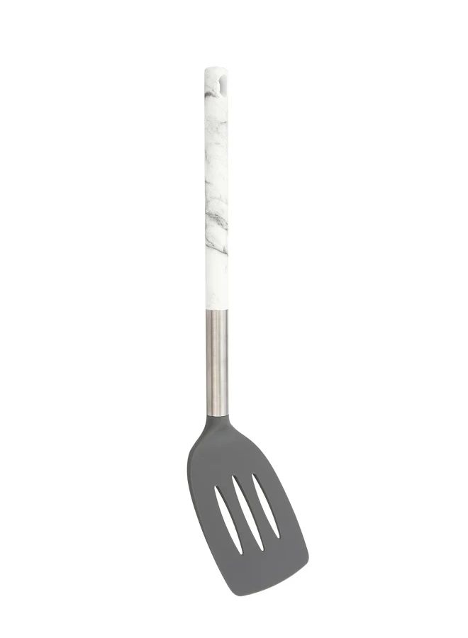 Royalford Marble Designed Slotted Turner White/Silver/Black 8cm