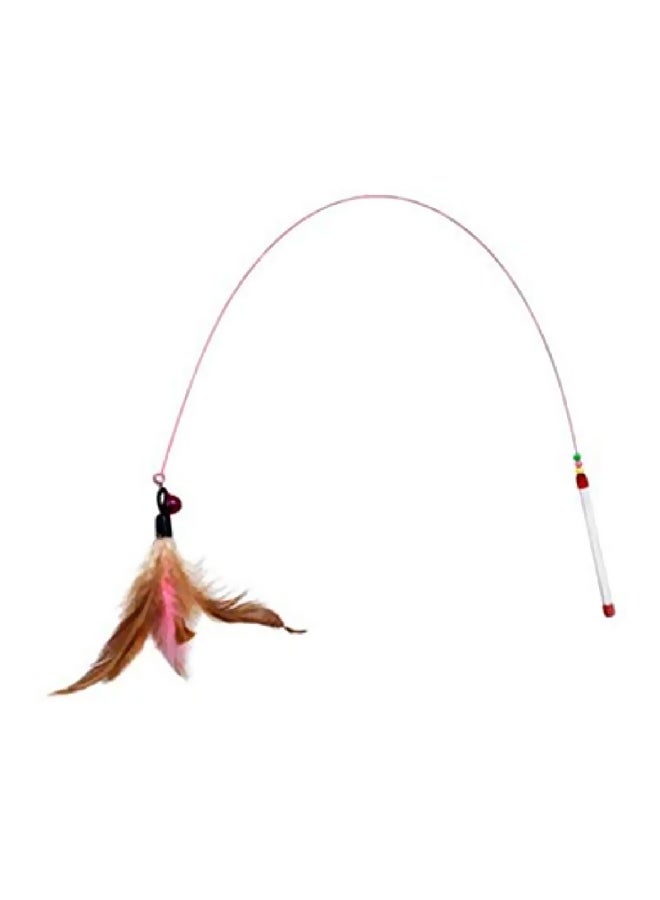 Feather Touching Interactive Toy Brown/Pink/Silver - Image 1