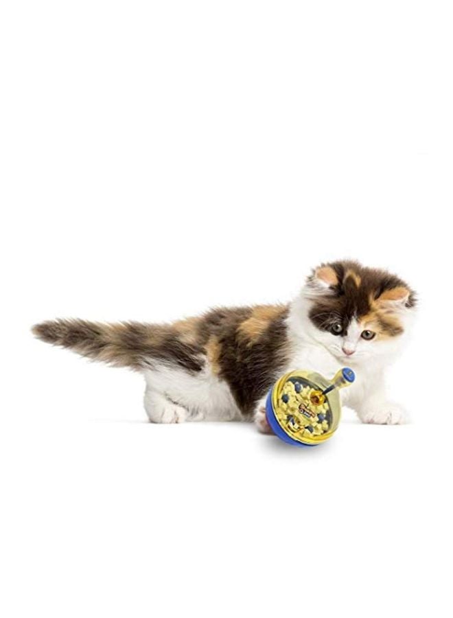 موزع طعام بتصميم بلبل دوار أرجواني / أصفر - Image 2