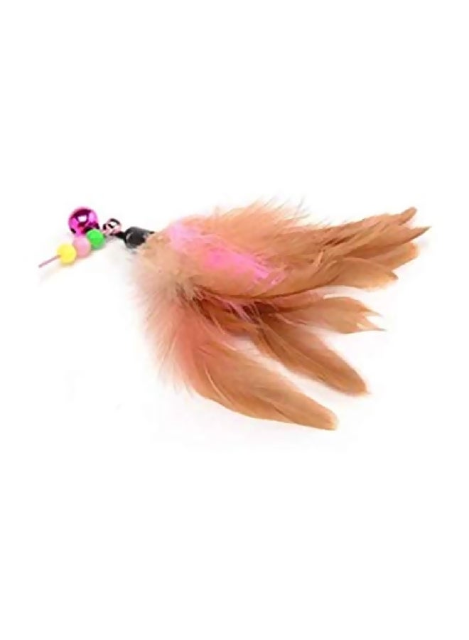 Feather Touching Interactive Toy Brown/Pink/Silver - Image 2