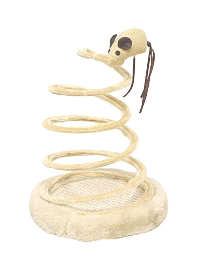 Spiral Mouse Spring Toy Beige - Image 1