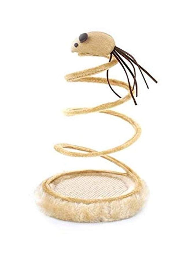 Spiral Mouse Spring Toy Beige - Image 2