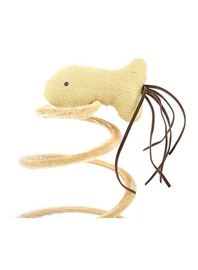 Spiral Mouse Spring Toy Beige - Image 3