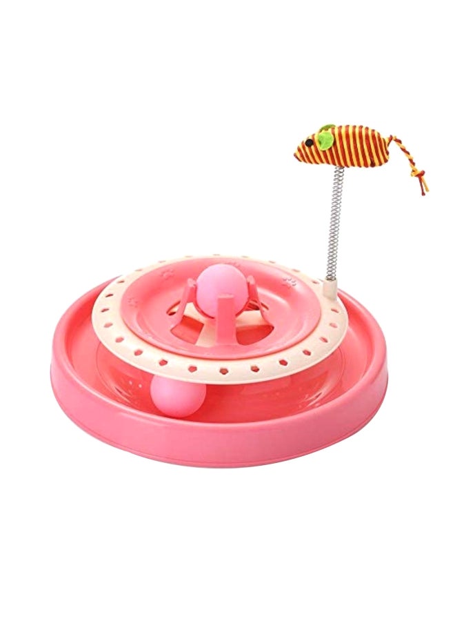 يودوت لعبة القطط برج تربو مع كرة الخدش وردي/أبيض - Image 1