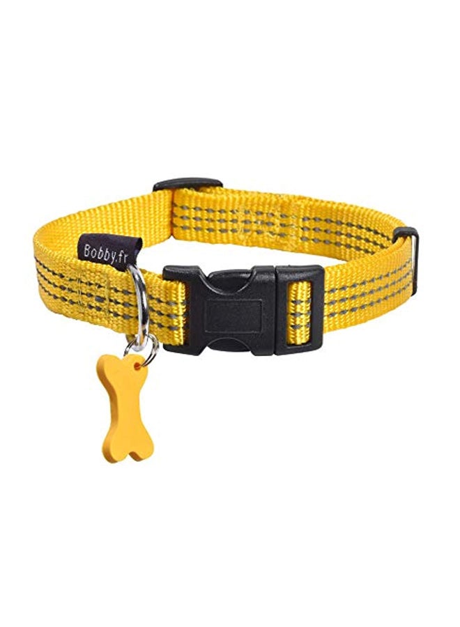 Bobby Safe Dog Collar Yellow/Black/Silver M