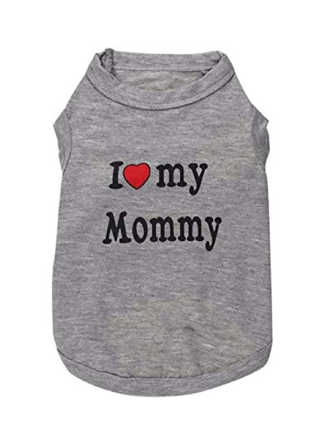 زشيكو تيشيرت مطبوع بعبارة “I Love My Mommy” رمادي/ أسود/ أحمر S - Image 1