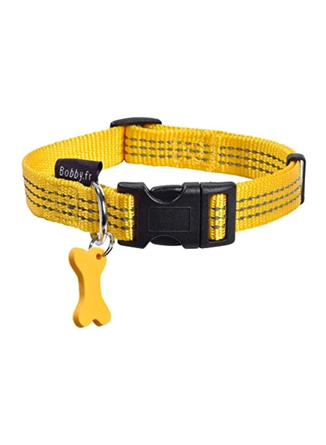 Safe Dog Collar With Bone Charm Yellow S - v1560425714/N26726140A_1