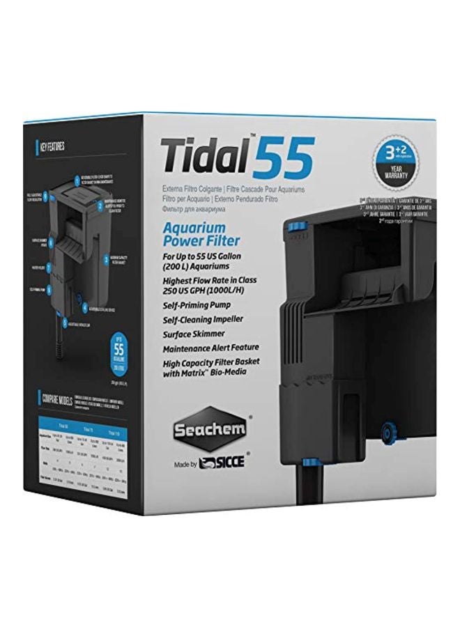 Seachem Tidal 55 Aquarium Filter Black