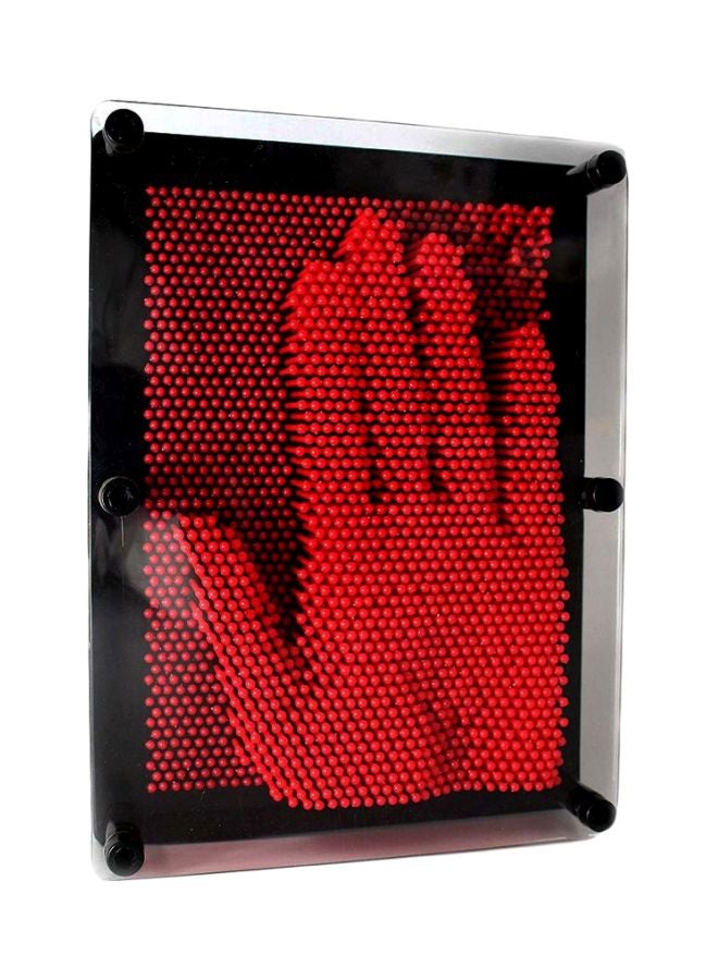 لوح دبابيس فنية ثلاثي الأبعاد أحمر وأسود - Image 1