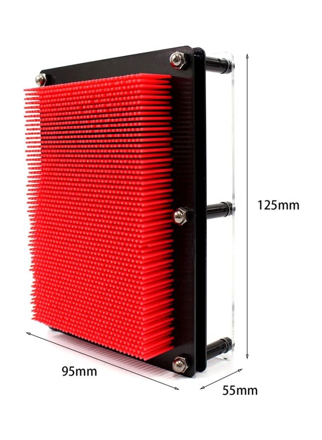 لوح دبابيس فنية ثلاثي الأبعاد أحمر وأسود - Image 3