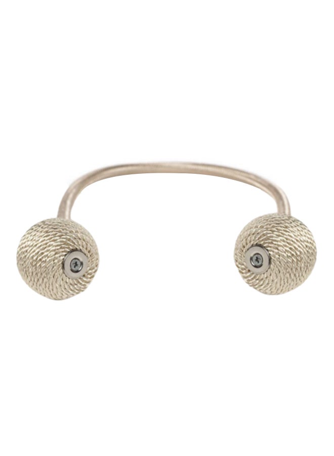 2-Piece Magnetic Curtain Tieback Set Beige 16inch 