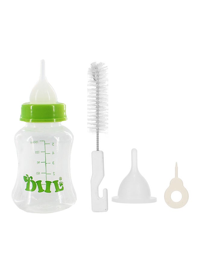Generic Puppy Kitten Feeding Bottle Kit Clear/Green 150ml