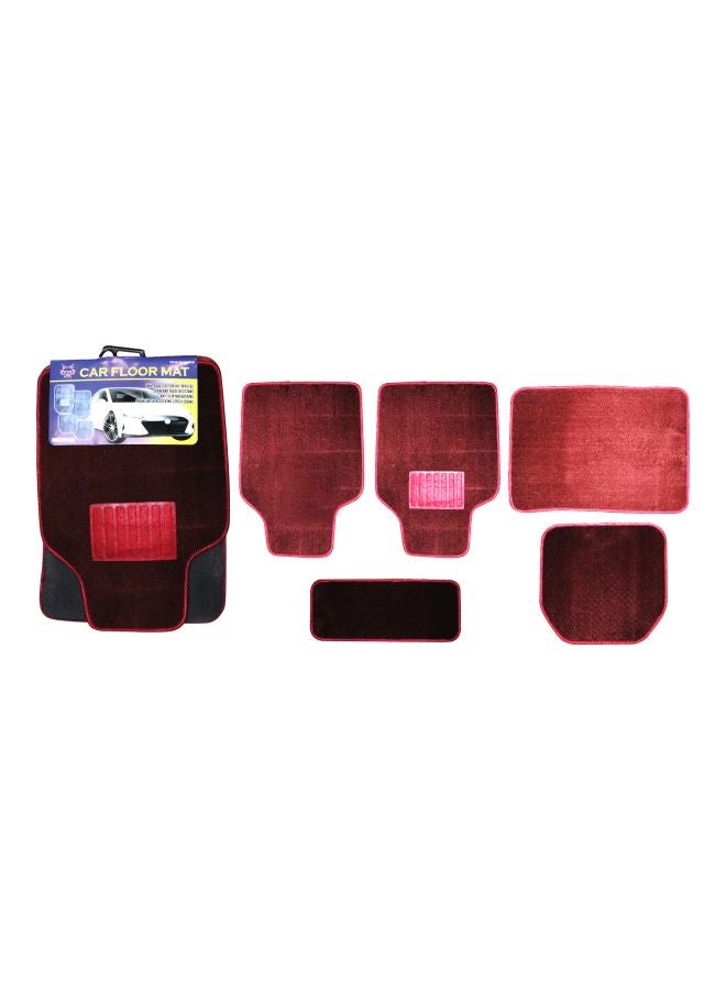 Sword Pro 5-Piece Maroon Car Floor Mat Set (Premium)