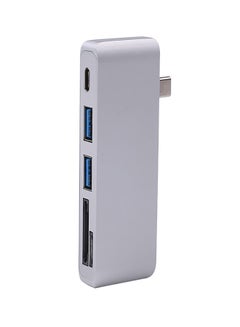 Generic 5-In-1 USB-C To Type C Card Reader Hub Silver  - Image 2