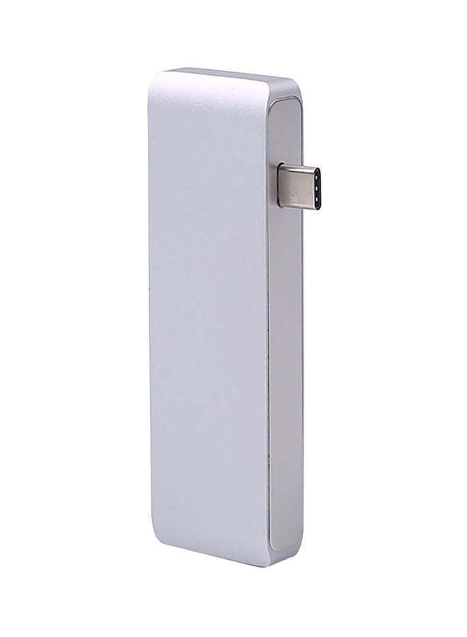 Generic - 5-In-1 USB-C To Type C Card Reader Hub Silver - Image 1