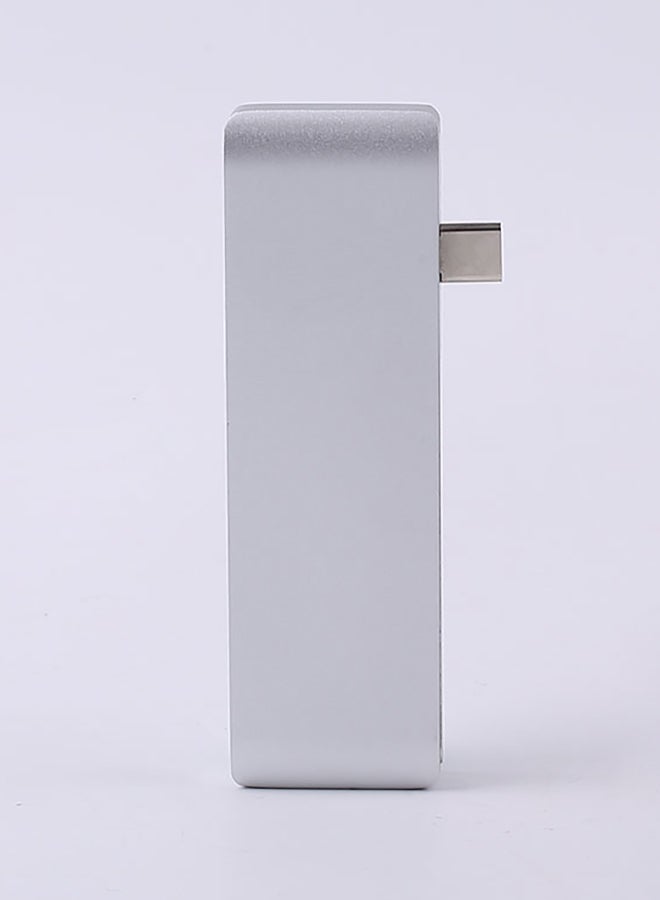 Generic - 5-In-1 USB-C To Type C Card Reader Hub Silver - Image 1