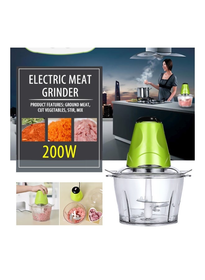 مطحنة لحوم وخضراوات بقوة 200 وات 250.0 W F-1 شفاف / أخضر  - Image 4