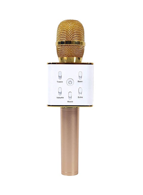 Q7 Bluetooth Karaoke Microphone With Speaker Q7 Gold/White