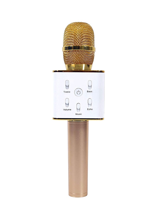 Q7 Bluetooth Karaoke Microphone With Speaker Q7 Gold/White