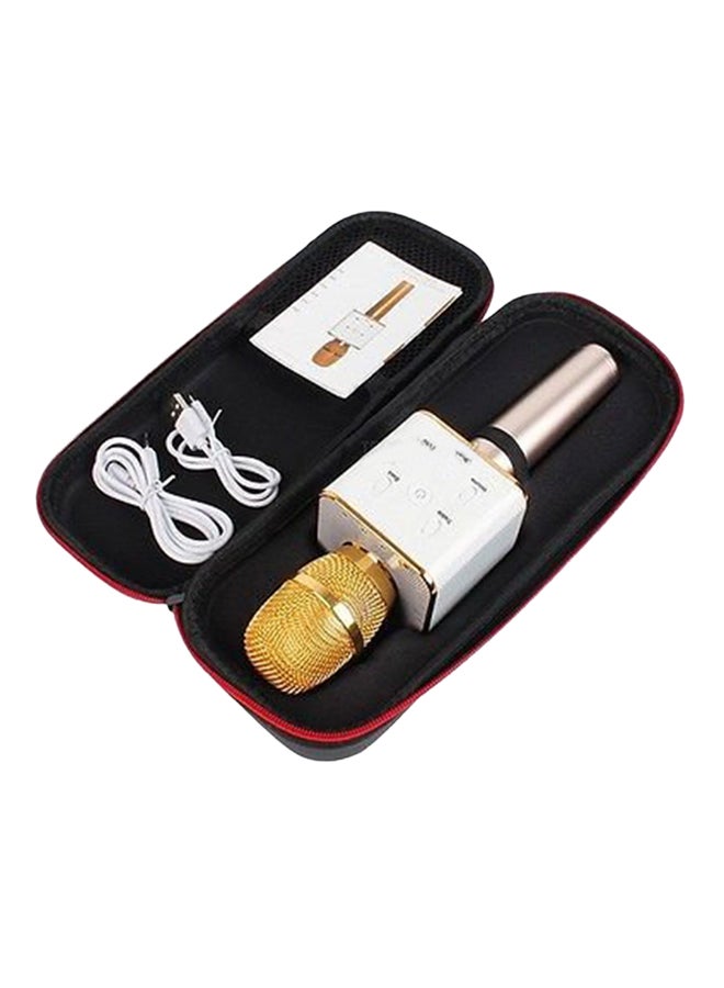 Q7 Bluetooth Karaoke Microphone With Speaker Q7 Gold/White
