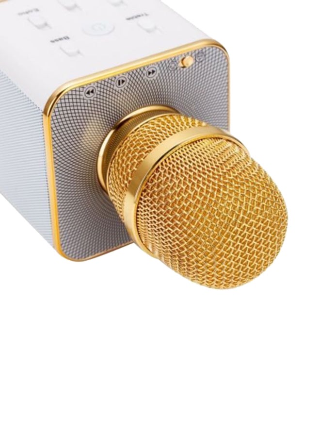 Q7 Bluetooth Karaoke Microphone With Speaker Q7 Gold/White