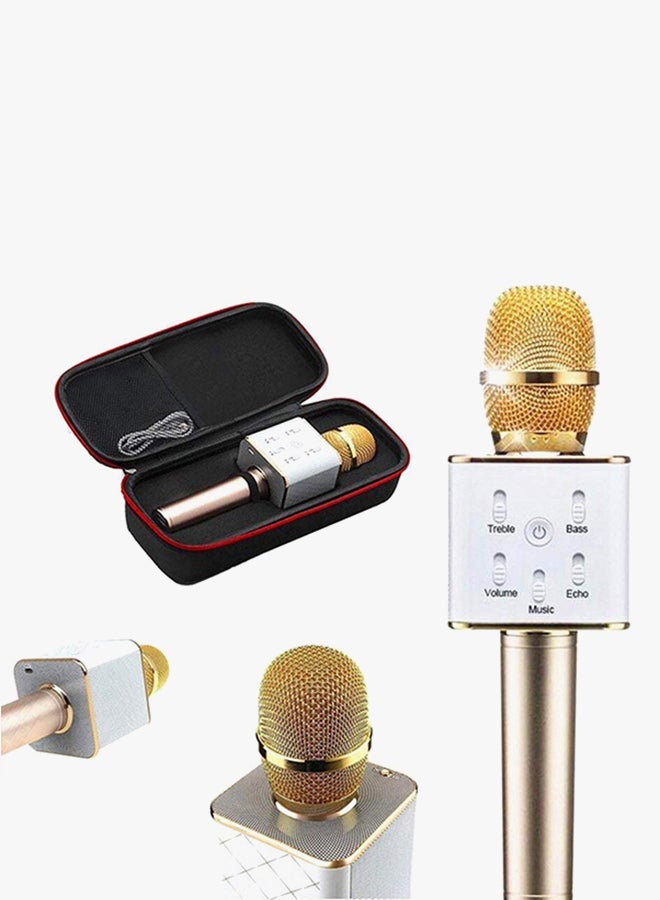 Q7 Bluetooth Karaoke Microphone With Speaker Q7 Gold/White