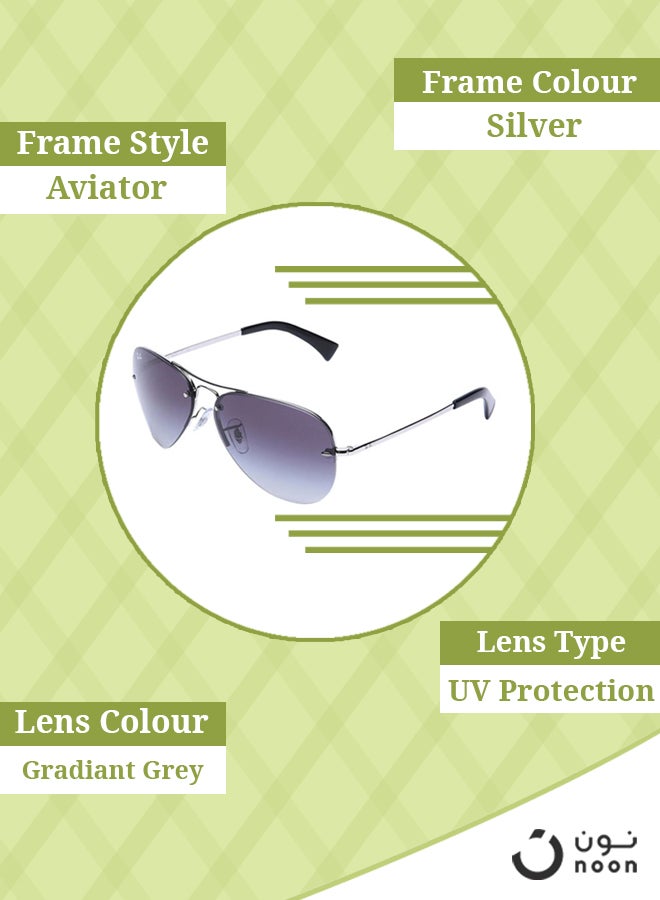 Men's Full Rim Aviator Sunglasses - RB3449I RB3449I - Lens Size: 59 mm - Silver - v1560491854/N10997254A_20