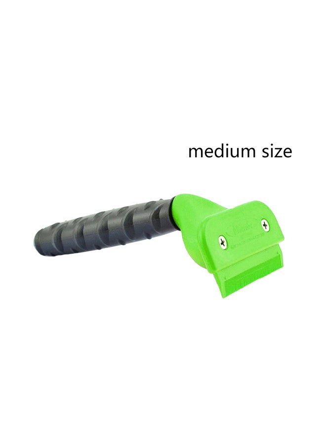 Pet De-Shedding Brush For Dogs Short Hair Green/Black 22x5x15cm - Image 1