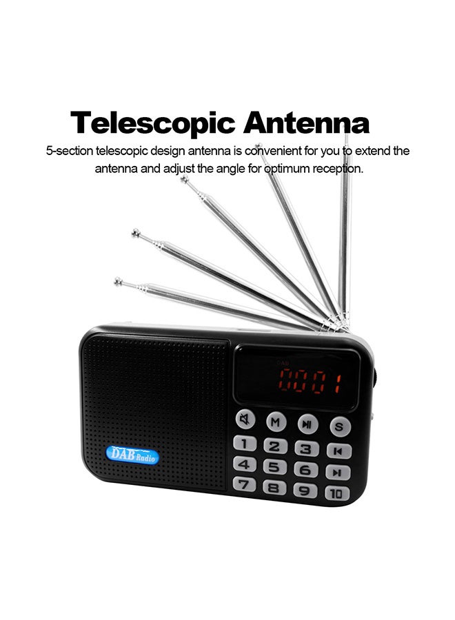 Portable Digital Radio V549 Black with Grey - Image 2