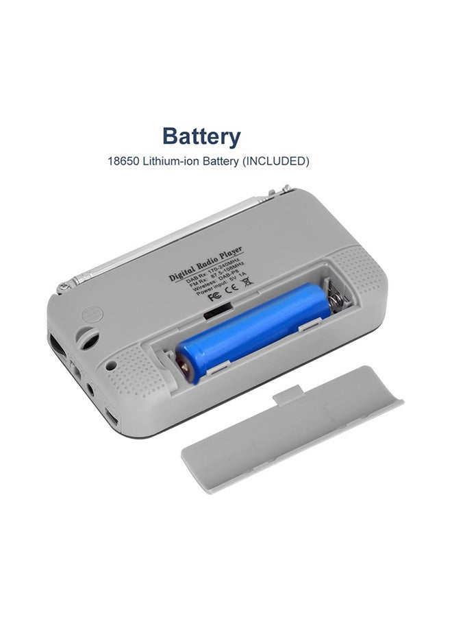 Portable Digital Radio V549 Black with Grey - Image 5