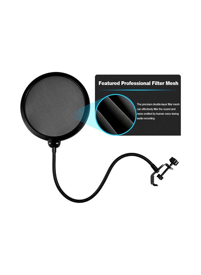 ميكروفون دائري مع حامل من المعدن V488 أسود - Image 4