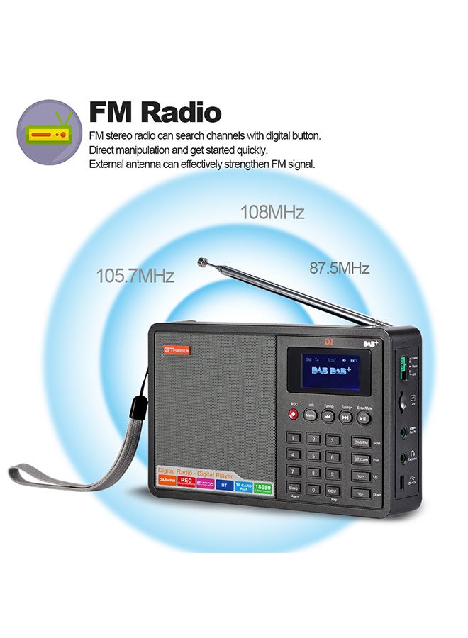 Gtmedia Portable Digital Radio V473 Black  - Image 5