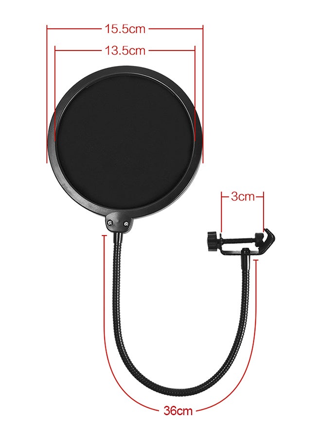 ميكروفون دائري مع حامل من المعدن V488 أسود - Image 5