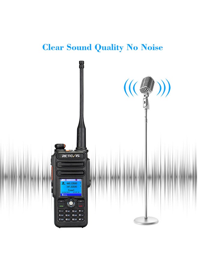 Two-Way Handheld Intercom IP67 Waterproof Walkie Talkie V475 Black