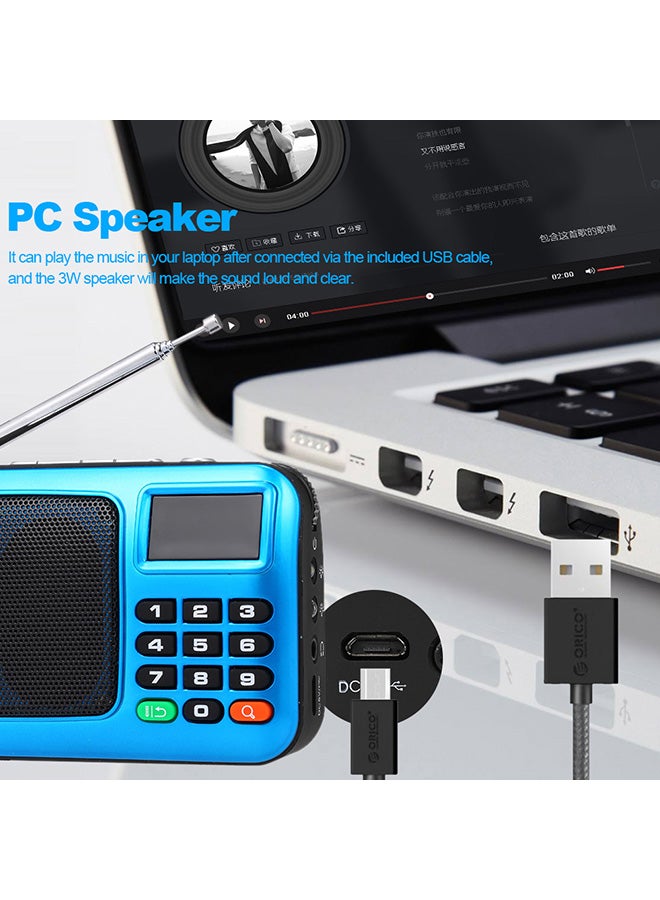Rolton USB Portable Digital Radio V476 Blue  - Image 5