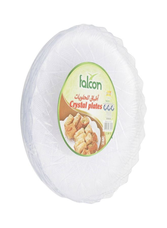Falcon Round Crystal Plates Clear 24cm - Image 1