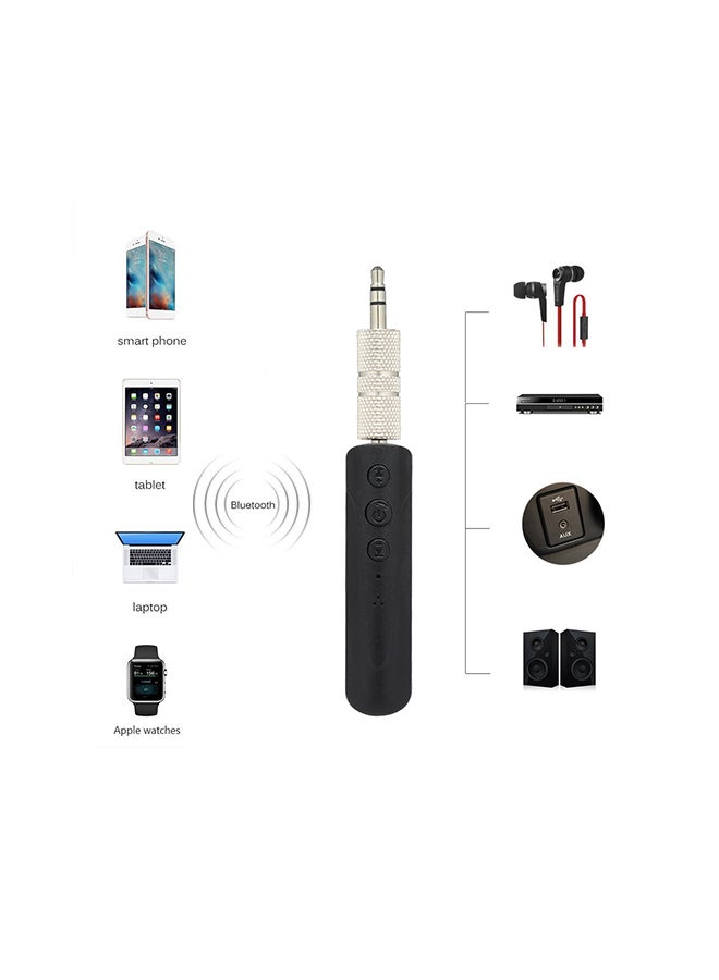 5-Piece Bluetooth Wireless Audio Receiver With Microphone Set V401 Black/Silver - Image 3