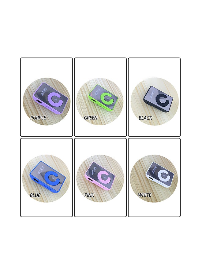 Mini Mirror Clip Mp3 Player Portable Fashion Sport Usb Digital Music Player Micro Sd Tf Card Media Player TY-5 White  - Image 2