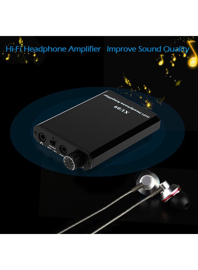 Portable Hi-Fi Headphone Amplifier Audio Device V387 Black  - Image 3