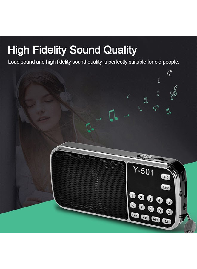 Digital Portable MP3 Speaker Audio Player V344 Black/Grey