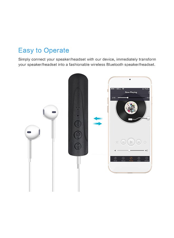 5-Piece Bluetooth Wireless Audio Receiver With Microphone Set V401 Black/Silver - Image 4