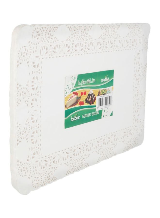 فالكون مفارش ورقية مستطيلة من فالكون أبيض 36x25سم 