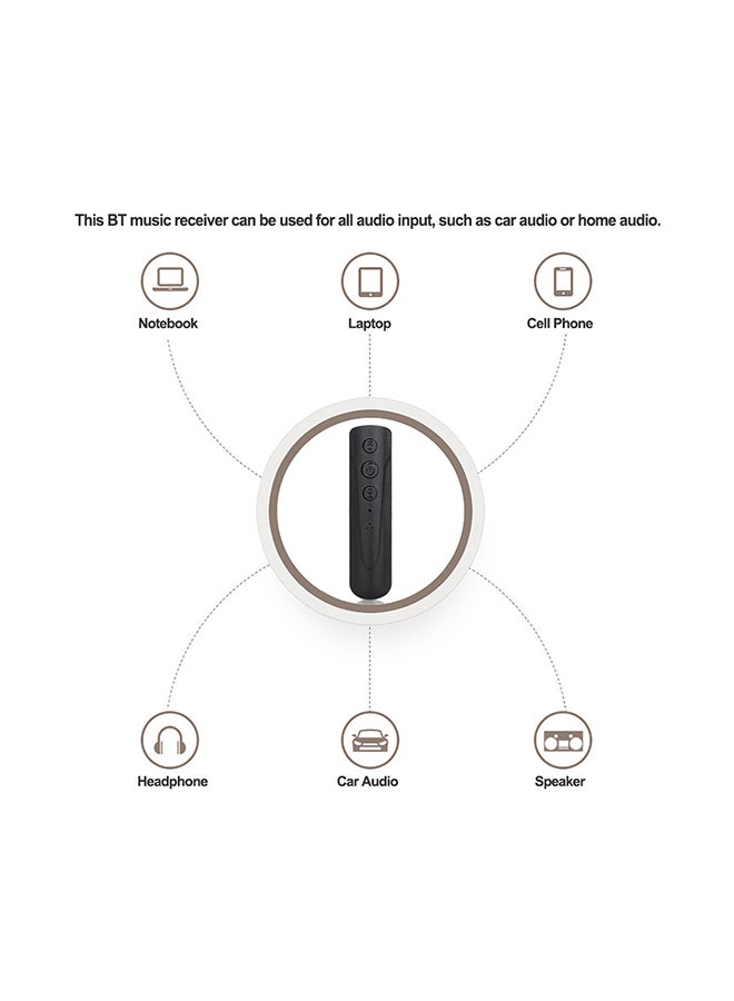 5-Piece Bluetooth Wireless Audio Receiver With Microphone Set V401 Black/Silver - Image 5