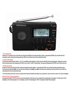 Retekess FM Radio Multiband Radio Receiver V293 Black  - Image 2