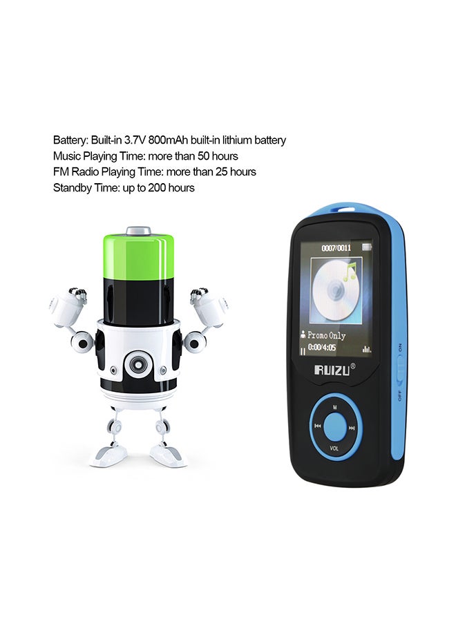 RUIZU FM Radio MP3 Player V303 Blue/Black  - Image 5